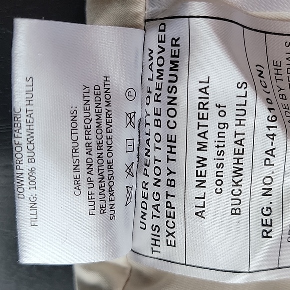 LOFE 20" x 26" Buckwheat Pillow Adjustable Filling Organic Cotton Cover - Picture 5 of 9